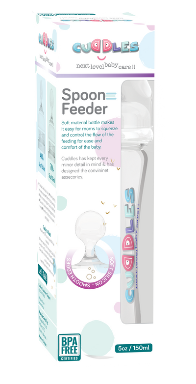 badge Cuddles Baby Spoon Feeder 5Oz/150Ml 4 Month